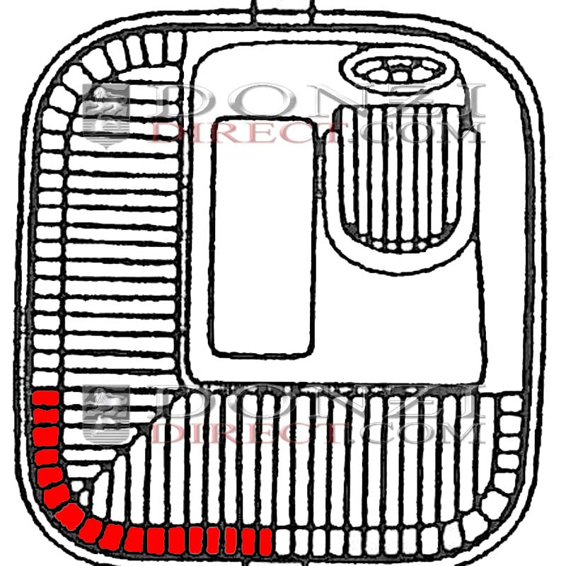 Donzi OEM 16 Classic L-Seat Port Aft Backrest Cushion