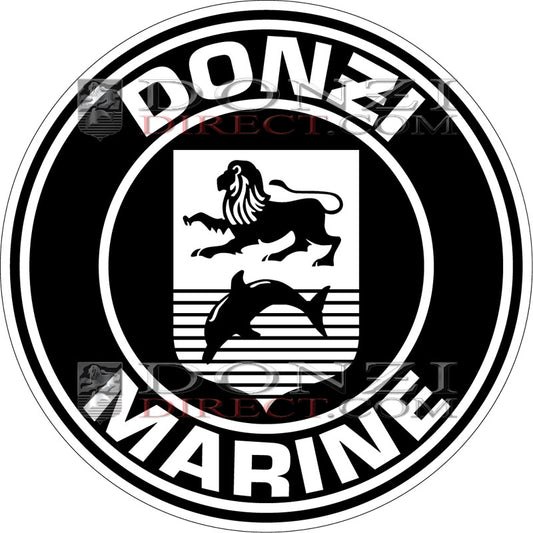 Donzi Marine OEM Engine Hatch Lion / Dolphin Logo 18"