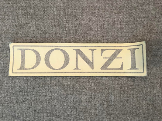 Donzi OEM Hullside Decal Logo, 4" Vintage White Rectangle - Single
