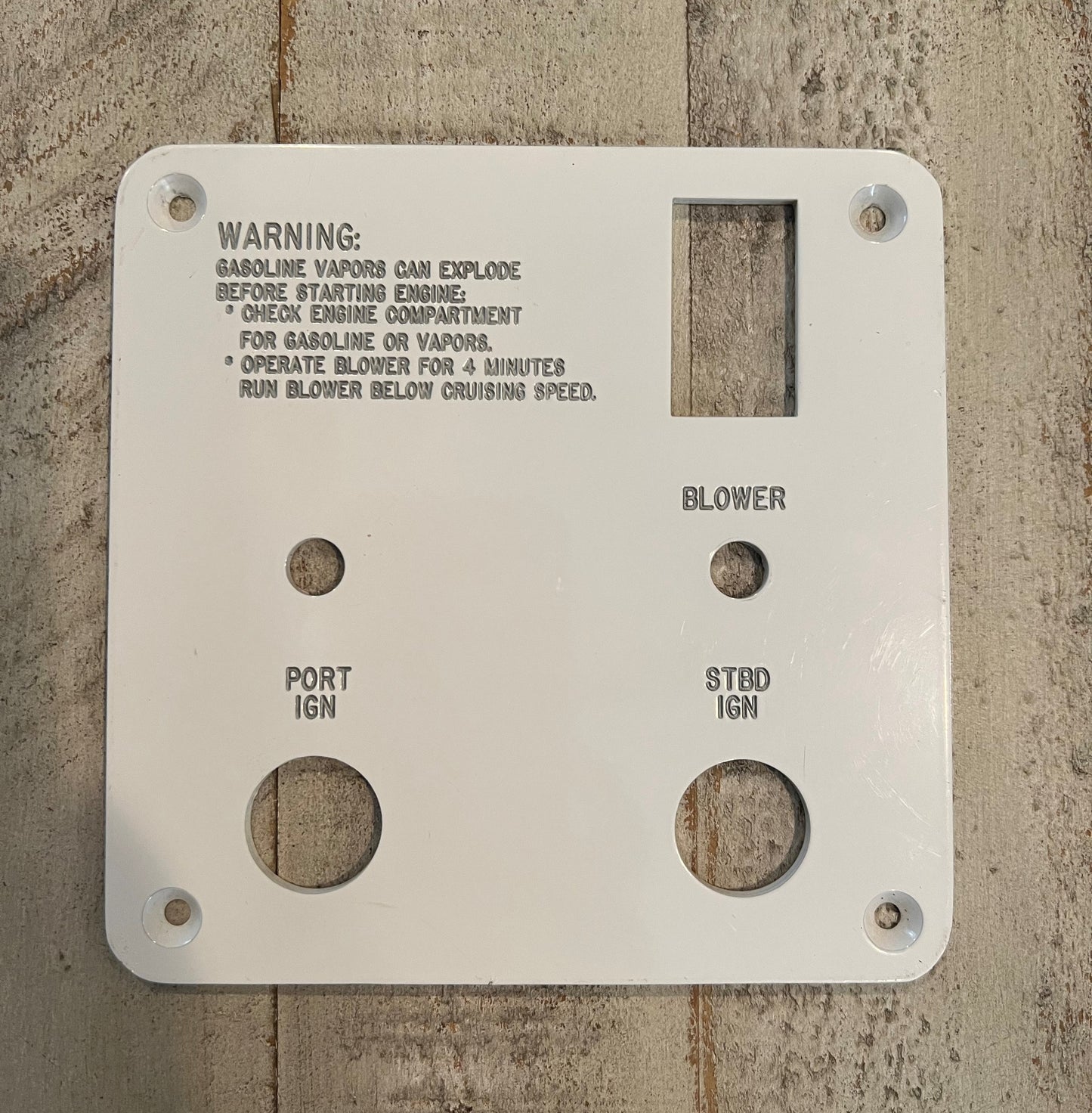Donzi OEM 28 ZX / ZXO Ignition Switch Panel Blank