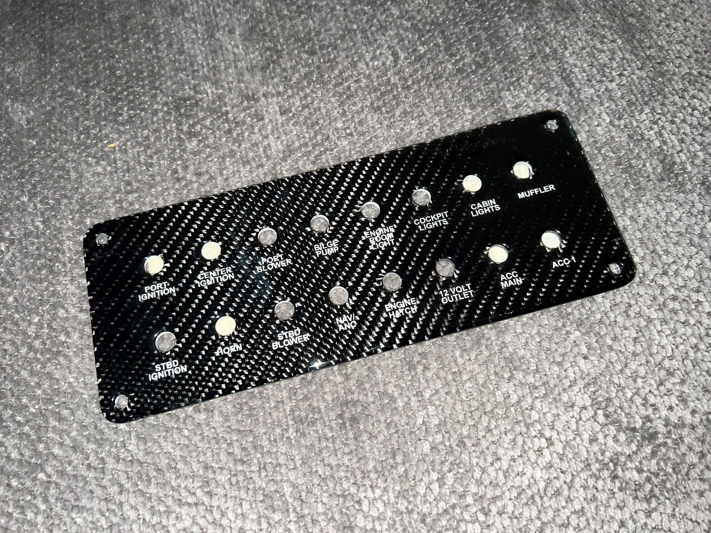 Donzi OEM 43 ZR Breaker Panel- Carbon Fiber