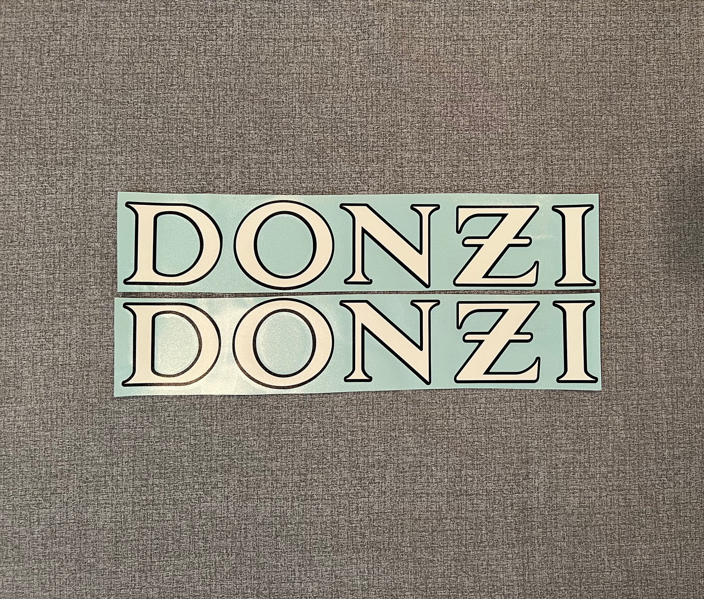 Donzi OEM Hullside Logo Set: White / Black