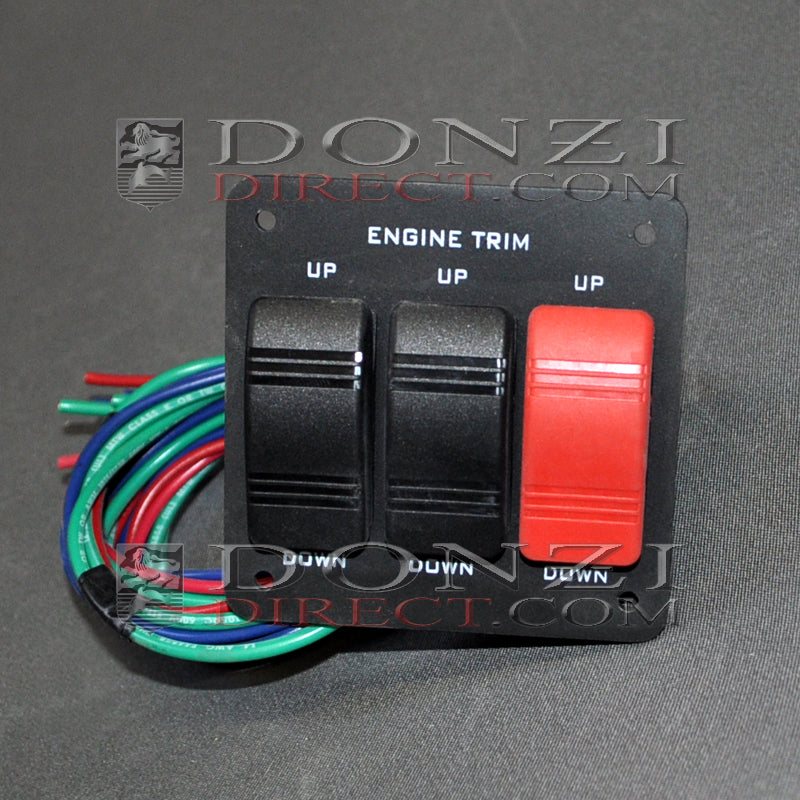Donzi OEM ZF Engine Trim Switch Panel Loaded