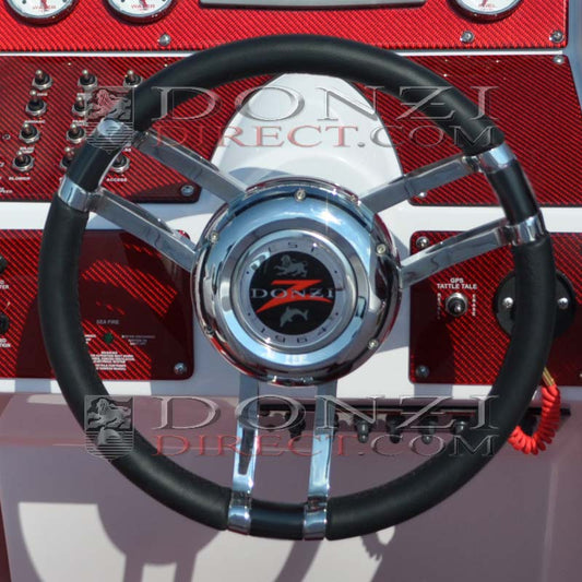 Donzi OEM Italian Leather 13.5" Steering Wheel