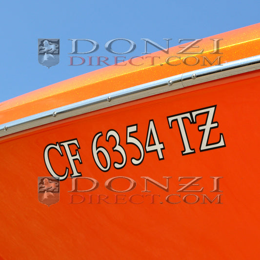 Donzi OEM Custom Registration Number Set