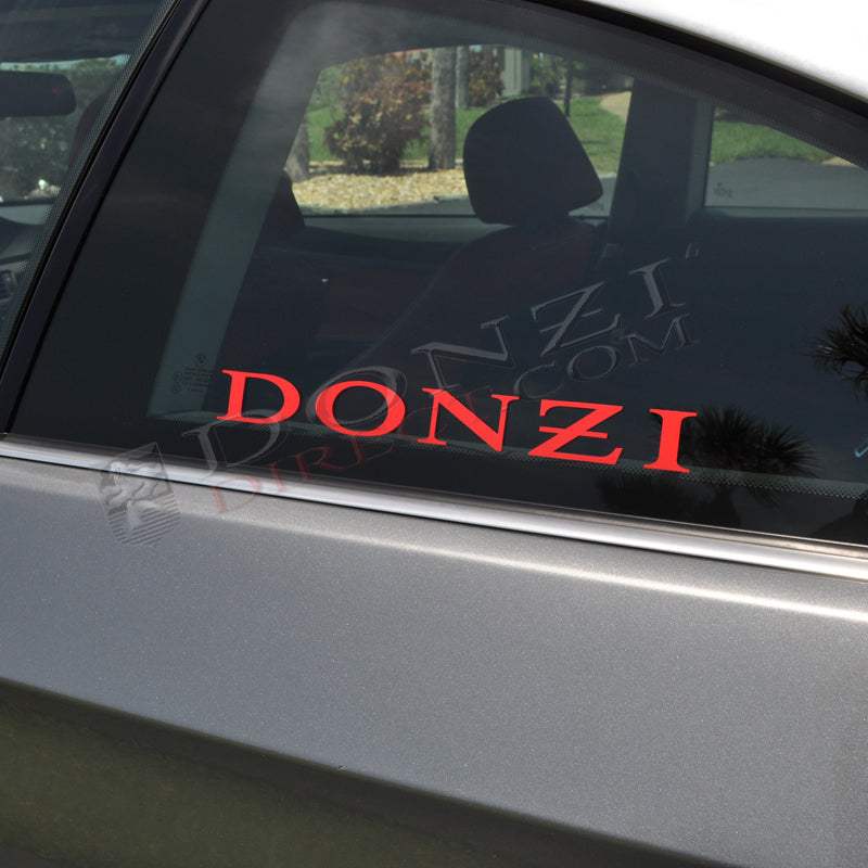 Donzi OEM Logo, Vinyl Decal- 12" : Choose Color