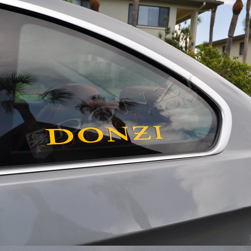 Donzi OEM Logo, Vinyl Decal- 12" : Choose Color
