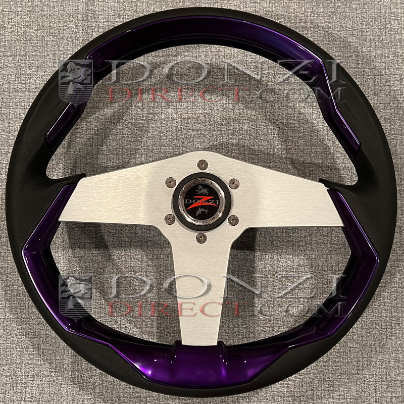 Donzi Upgraded Color Grip Steering Wheel: Purple