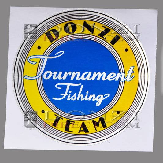 Donzi OEM Hullside Decal Logo - Donzi Tournament Fishing Team 6"