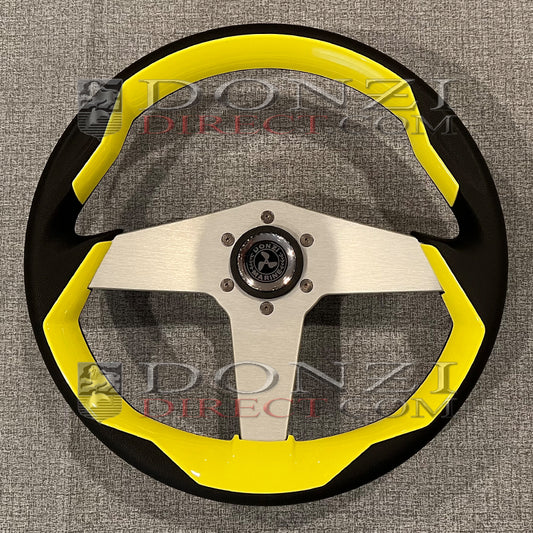 Donzi Upgraded Color Grip Steering Wheel: Yellow