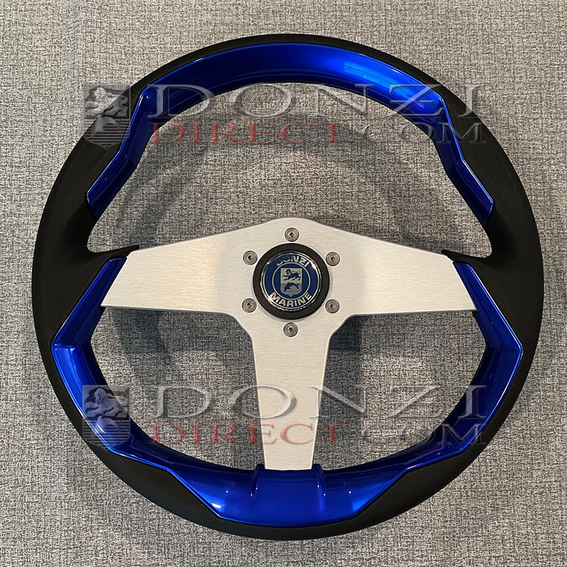 Donzi Upgraded Color Grip Steering Wheel: Blue