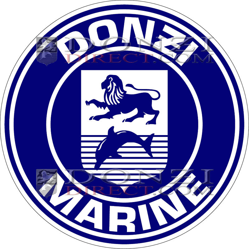 Donzi Marine OEM Engine Hatch Lion / Dolphin Logo 18"- Color Options Available