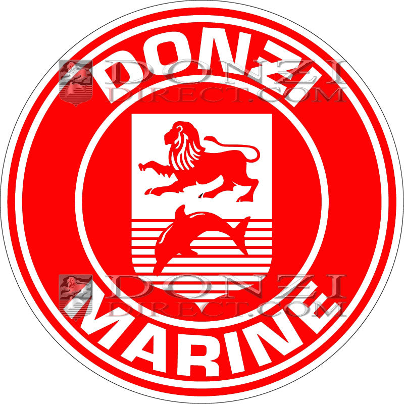 Donzi Marine OEM Engine Hatch Lion / Dolphin Logo 18"- Color Options Available