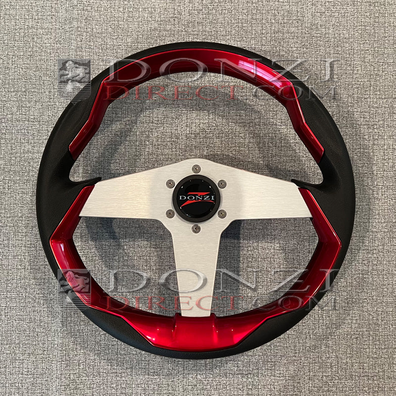 Donzi Upgraded Color Grip Steering Wheel: Red