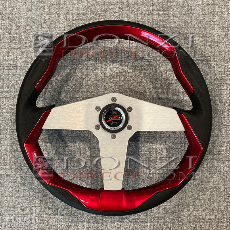 Donzi Upgraded Color Grip Steering Wheel: Red