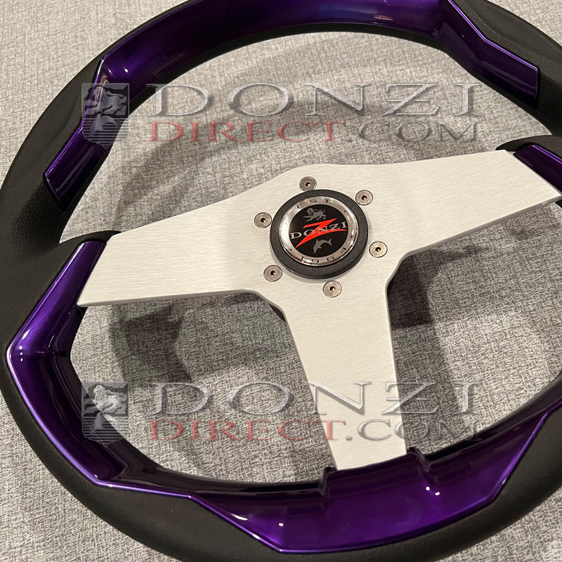 Donzi Upgraded Color Grip Steering Wheel: Purple