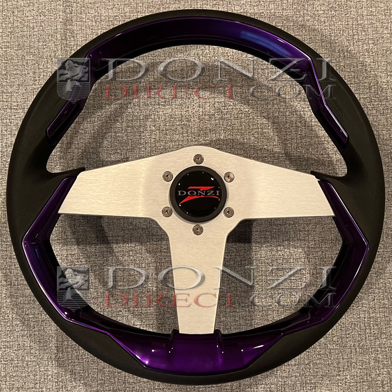 Donzi Upgraded Color Grip Steering Wheel: Purple