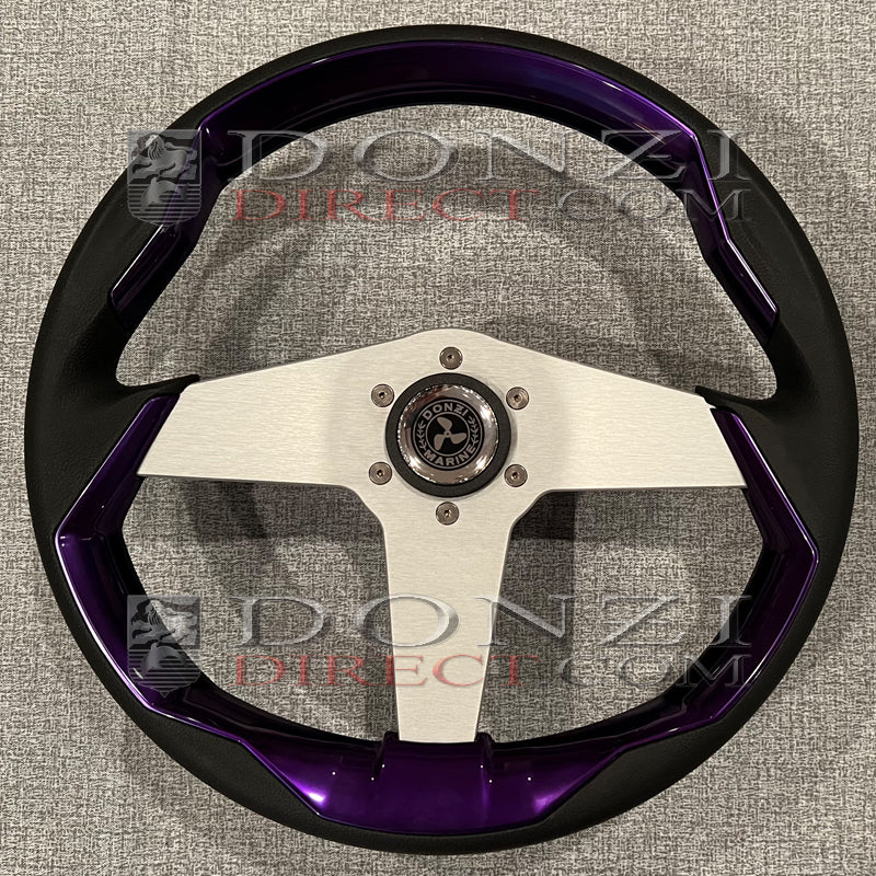 Donzi Upgraded Color Grip Steering Wheel: Purple