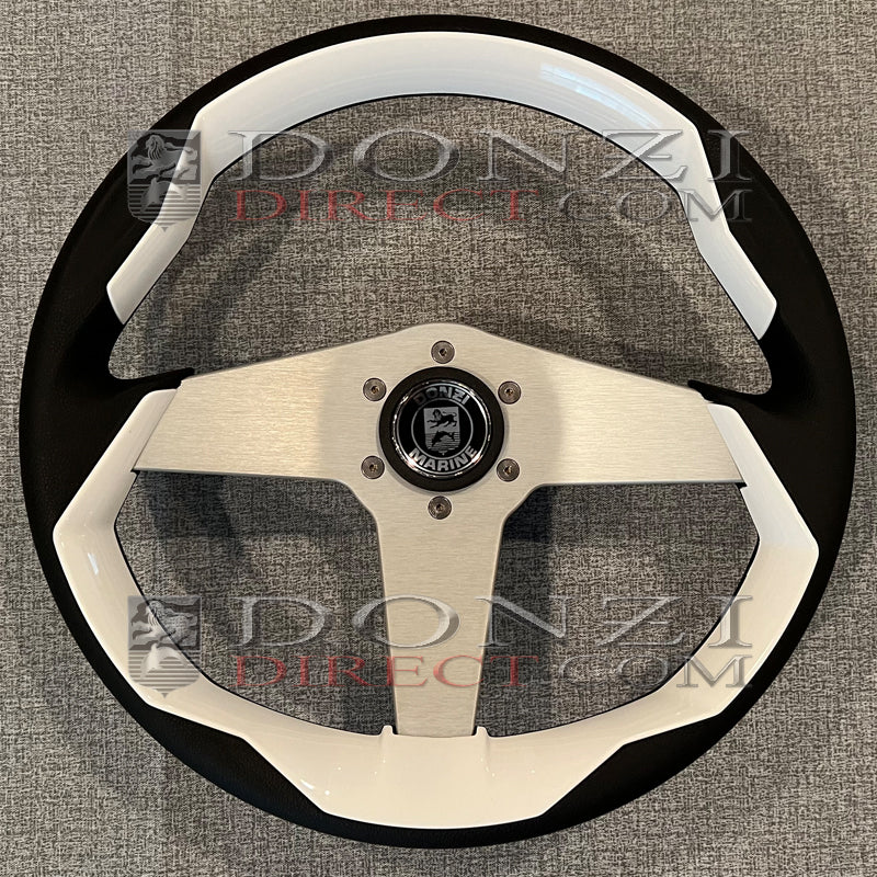 Donzi Upgraded Color Grip Steering Wheel: White