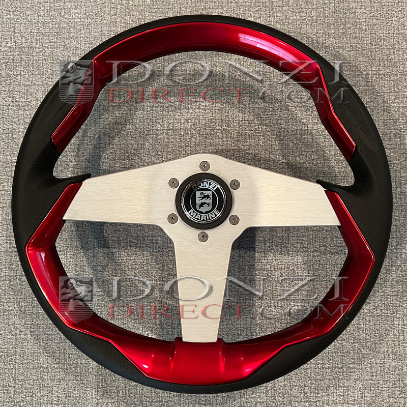 Donzi Upgraded Color Grip Steering Wheel: Red