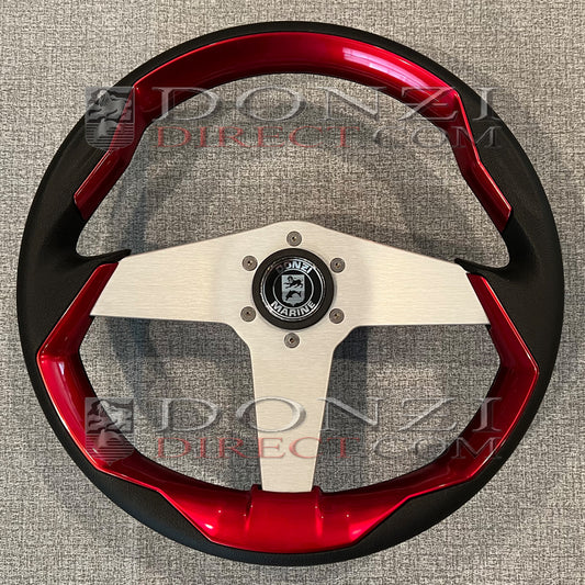 Donzi Upgraded Color Grip Steering Wheel: Red