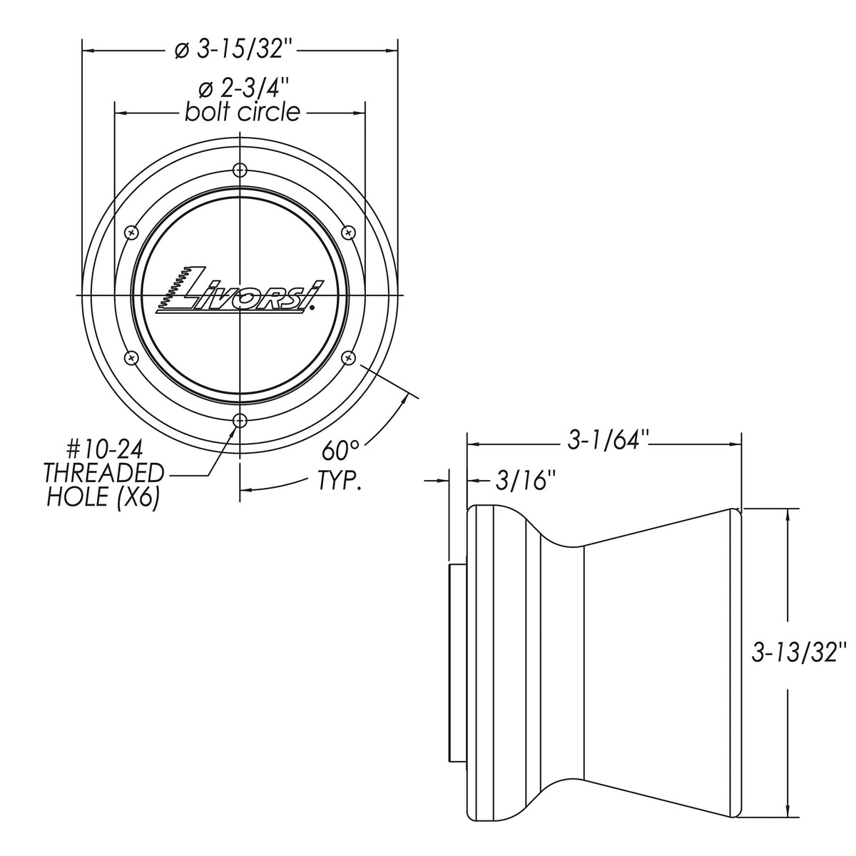 Livorsi Billet Steering Wheel Adapter