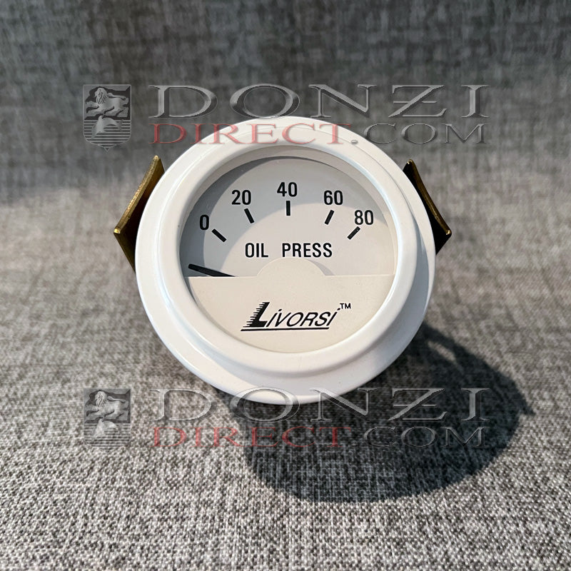 Donzi OEM Livorsi Gaffrig Original Replacement Gauge: Oil Pressure