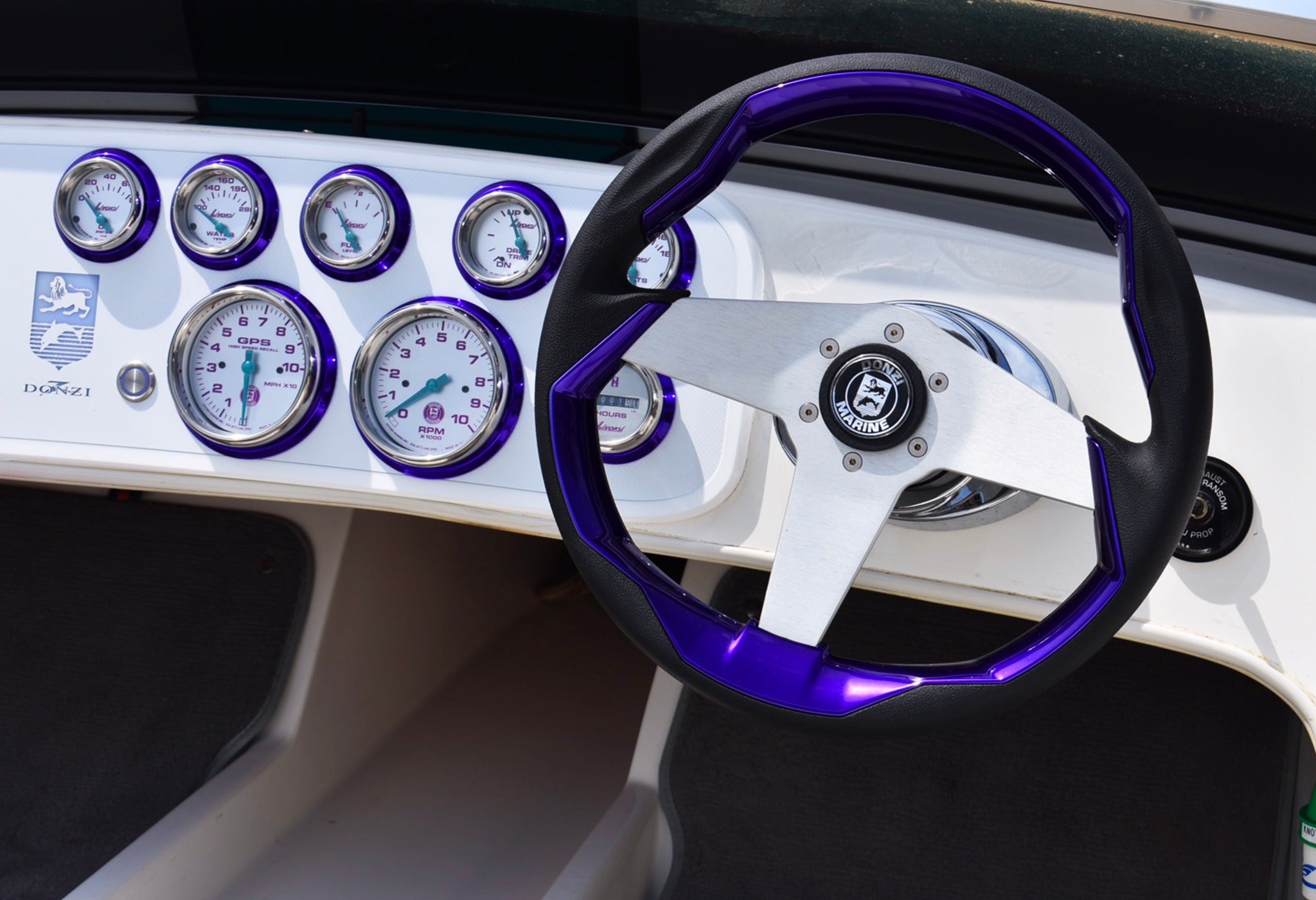 Donzi Upgraded Color Grip Steering Wheel: Purple – DonziDirect.Com