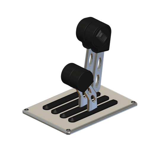 Livorsi Throttle, 4 Bent Lever (2 Shift, 2 Throttle), Single Trim Switch, RH Mechanical MMBB22