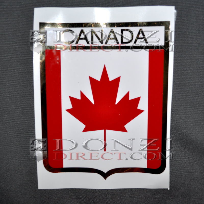 Donzi OEM Hullside Decal Logo - 1960s/70s Canada Flag, 6 3/4"