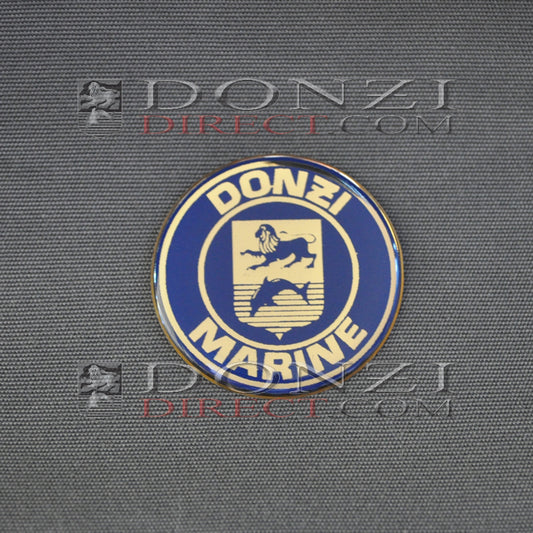 Donzi Marine Blue/Gold Shield OEM Steering Wheel Logo  1 3/4"