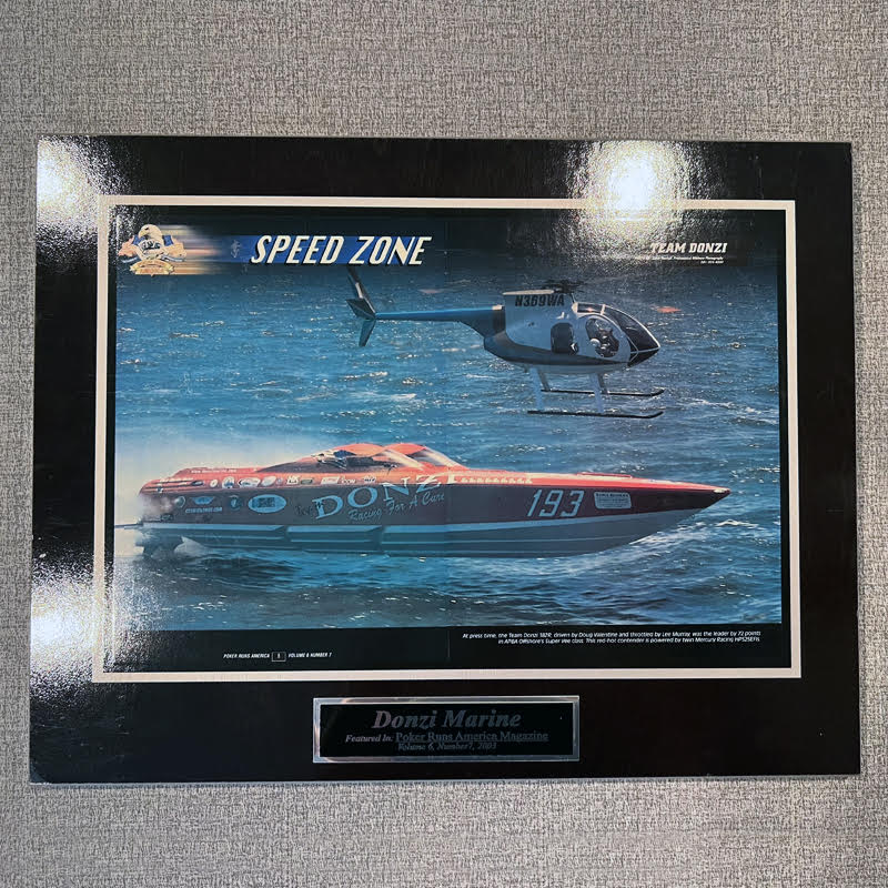 From the Factory: Donzi 2003 APBA Super Vee 38 ZRC Plaque