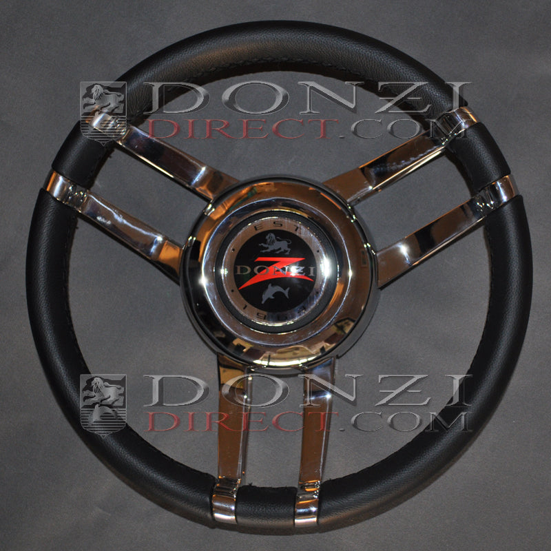 Donzi OEM Italian Leather 13.5" Steering Wheel