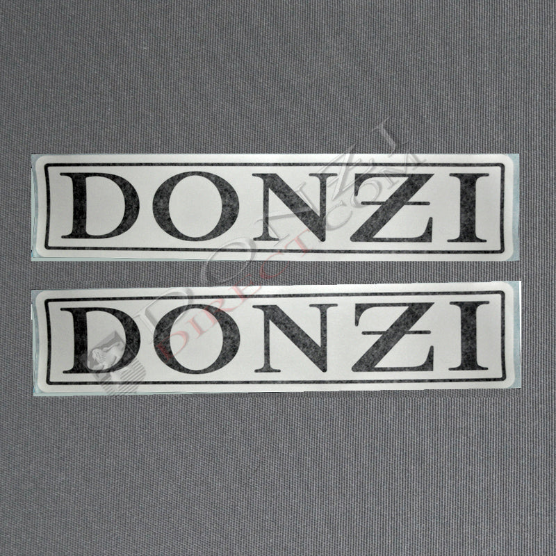 Donzi OEM Hullside Decal Logo, 4" Vintage White Rectangle - Single