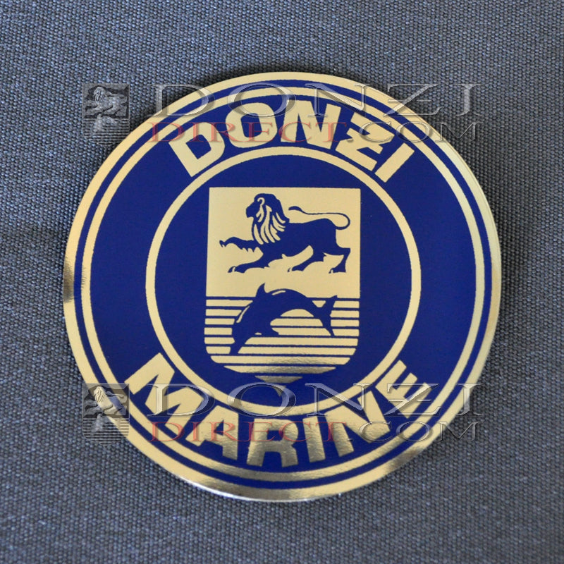 Donzi Marine Blue/Gold Shield OEM Steering Wheel Logo 3"