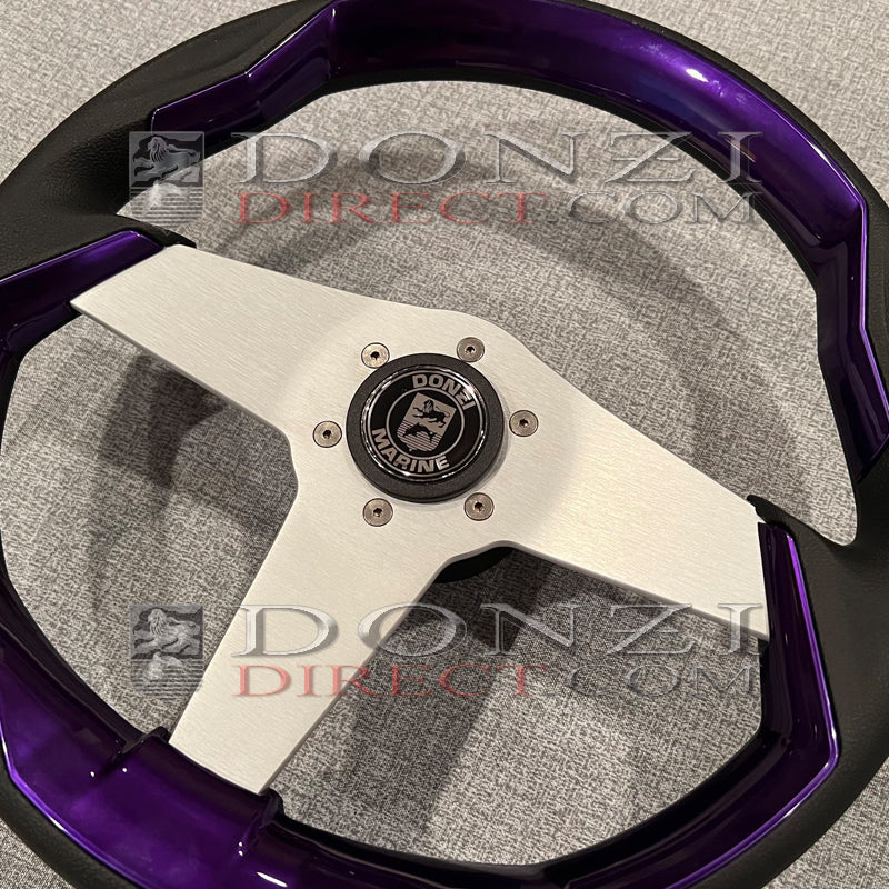 Donzi Upgraded Color Grip Steering Wheel: Purple