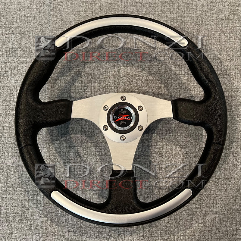 Donzi Sport Steering Wheel with Silver Inserts