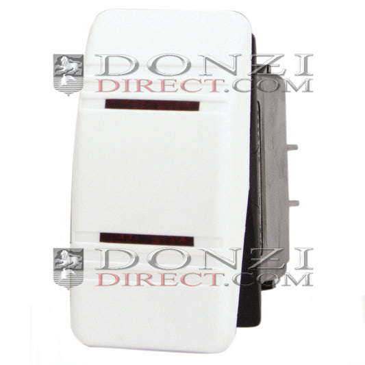 Donzi OEM White On/Off/On Lighted Rocker Switch - Classic/ZX/ZF