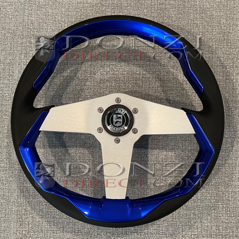 Donzi Upgraded Color Grip Steering Wheel: Blue