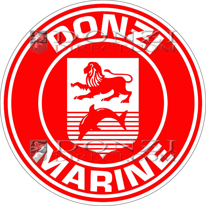 Donzi Marine OEM Engine Hatch Lion / Dolphin Logo 18"