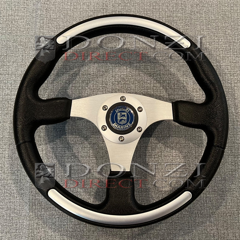 Donzi Sport Steering Wheel with Silver Inserts