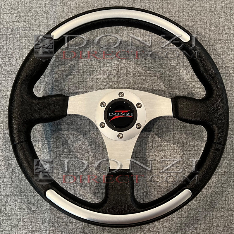 Donzi Sport Steering Wheel with Silver Inserts