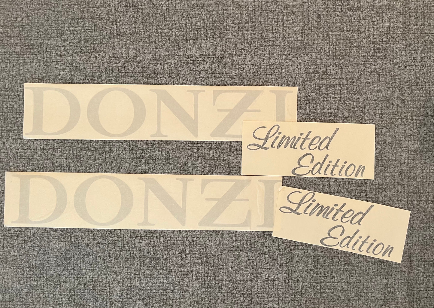 Donzi OEM "Limited Edition" Decal Logo Set - Custom Brushed/Black
